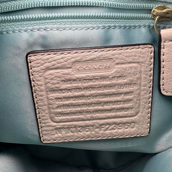 Coach Madison Phoebe Hobo F23960 White Pebbled Leather Tassel Shoulder Bag - Picture 6 of 8